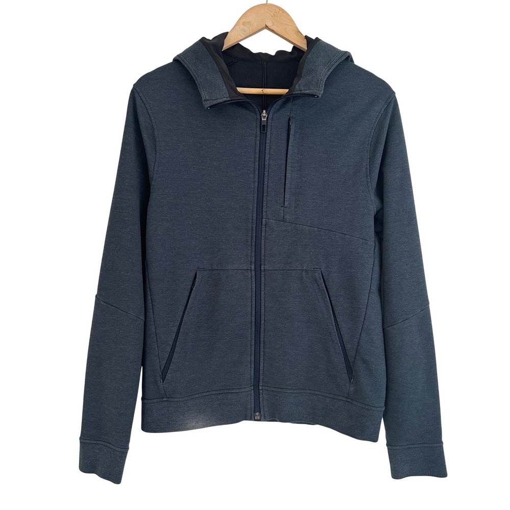 Lululemon City Sweat Full Zip Hoodie Mens Medium Navy Activewear‎ Gym Weekend